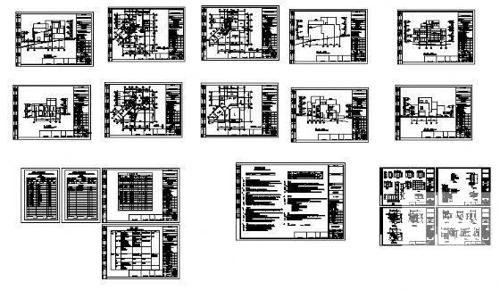 姆岭别墅园A型3层别墅建筑CAD施工图纸 - 3