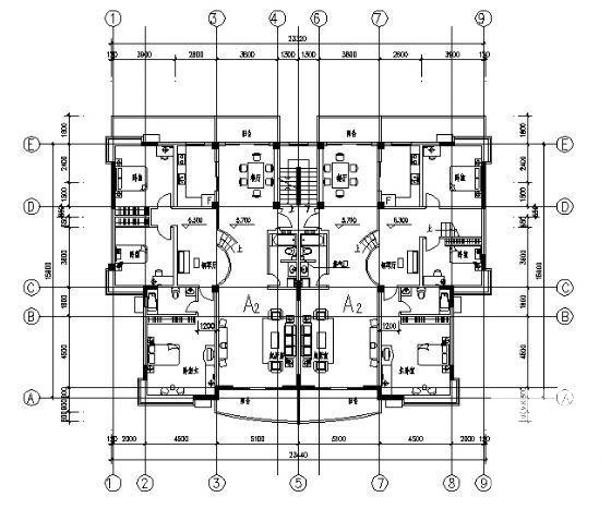 砖混结构山地4层住宅楼建筑方案设计CAD图纸 - 2