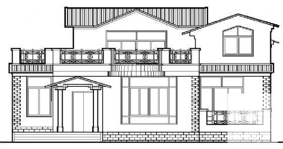 2层别墅建筑CAD施工图纸（砌体结构） - 3
