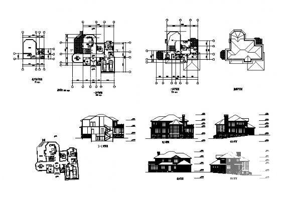 2层小别墅建筑CAD图纸 - 4