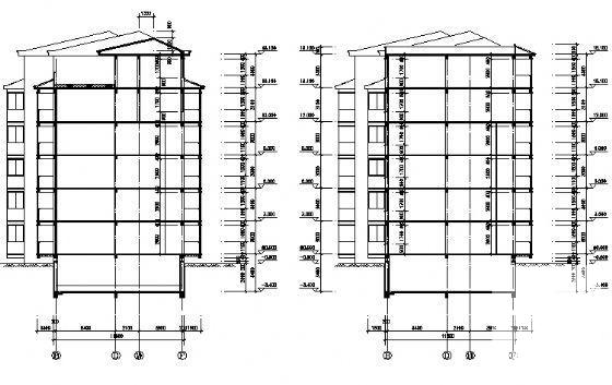 6层住宅楼建筑CAD施工方案图纸 - 3