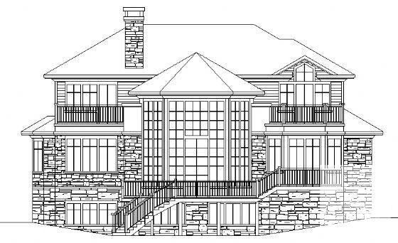 比较受欢迎的3层别墅建筑设计CAD施工图纸 - 1