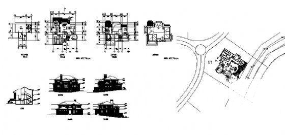 比较受欢迎的3层别墅建筑设计CAD施工图纸 - 4