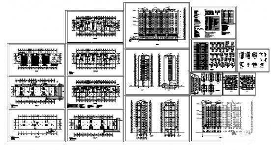 12层住宅楼建筑CAD施工图纸 - 3