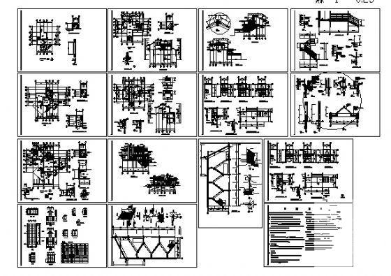 2层B户型别墅建筑CAD施工图纸 - 2