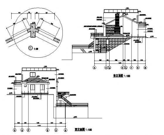 2层B户型别墅建筑CAD施工图纸 - 4