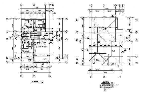 c型山体别墅建建筑CAD图纸 - 1