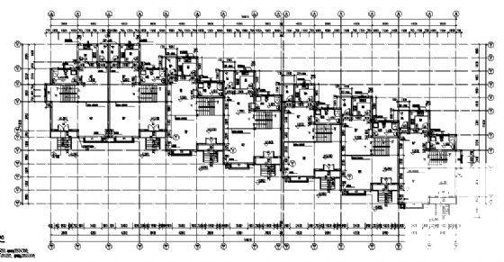 3层六联体别墅建筑CAD施工图纸 - 2