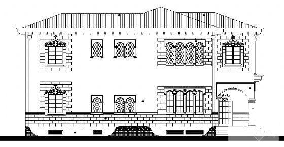 2层高档别墅（D型）建筑施工CAD图纸（砌体结构） - 1