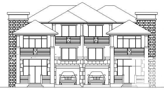 A型山体别墅建筑CAD图纸 - 3