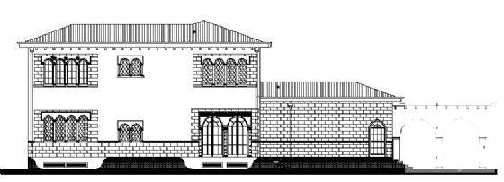2层高档别墅（E型）建筑施工CAD图纸 - 1