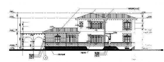 2层高档别墅（E型）建筑施工CAD图纸 - 4