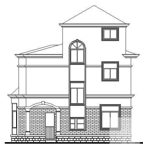 3层小型别墅建筑CAD图纸 - 2