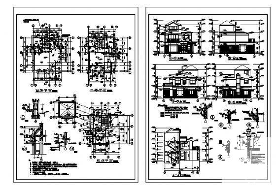 3层小型别墅建筑CAD图纸 - 3