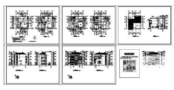 3层别墅建筑方案设计CAD图纸 - 3