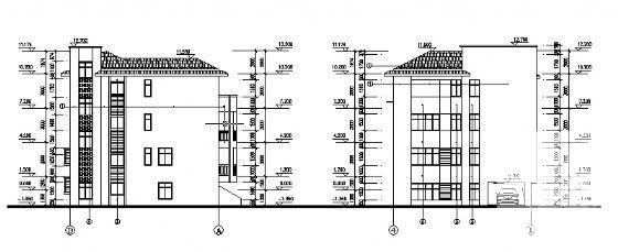 3层别墅建筑方案设计CAD图纸 - 4