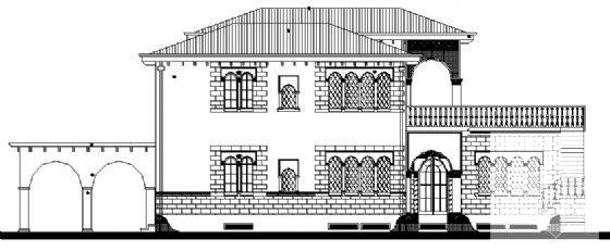 2层高档别墅（F型）建筑施工CAD图纸 - 4