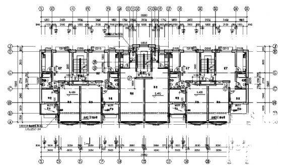 4层三联排住宅楼建筑CAD施工图纸 - 3