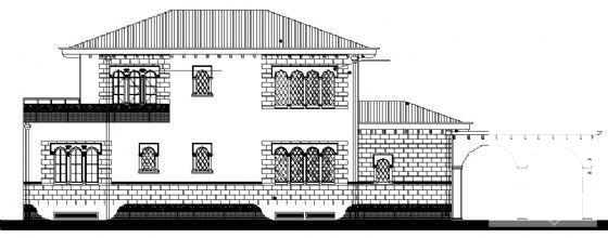 2层高档别墅（A型）建筑施工CAD图纸 - 4