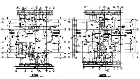 东方花园A型2层别墅建筑CAD施工图纸 - 1