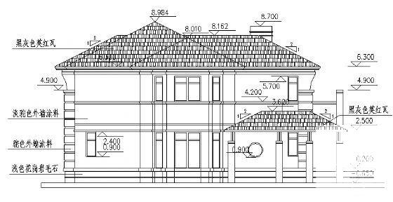 东方花园A型2层别墅建筑CAD施工图纸 - 2