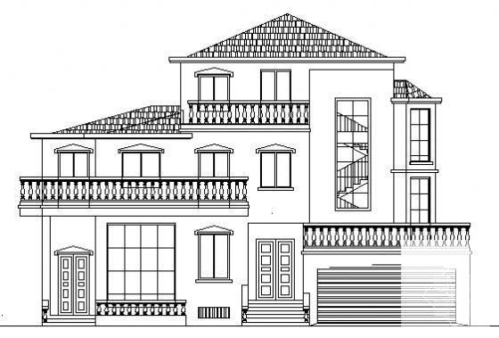 3层别墅建筑CAD施工方案图纸 - 4