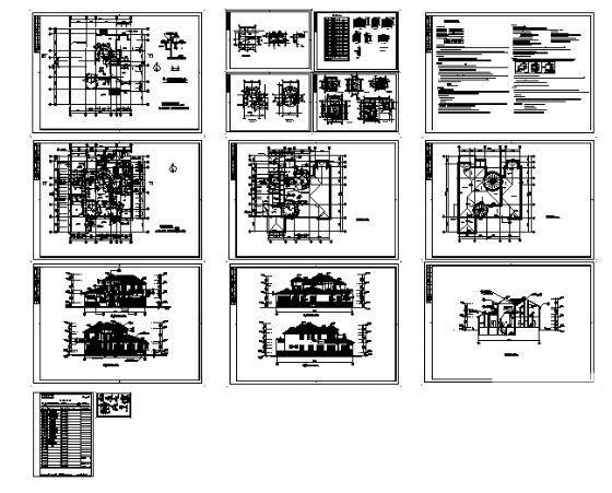 2层花园别墅建筑CAD施工图纸（独栋别墅） - 3