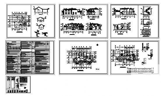 欧式2层别墅建筑CAD施工图纸 - 3
