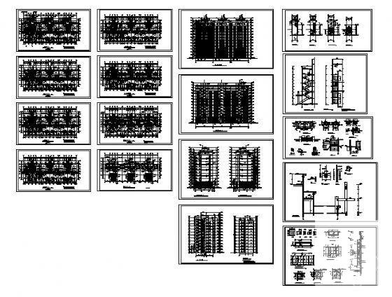 11层住宅楼建筑CAD施工图纸 - 4