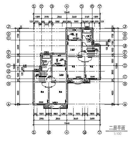 3层联体别墅建筑CAD施工图纸 - 2