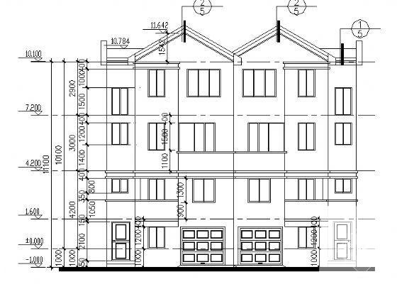 3层联体别墅建筑CAD施工图纸 - 3