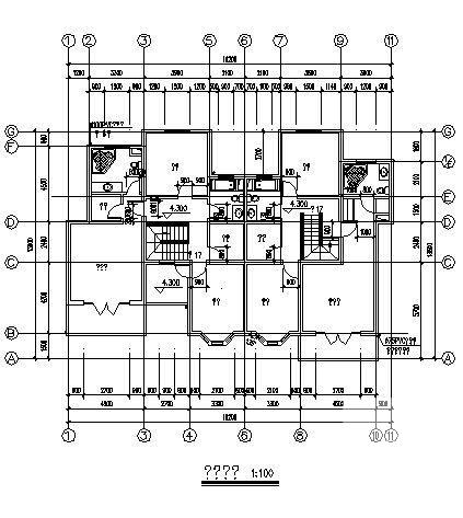 昆山银泰花园双联别墅建筑CAD图纸 - 1