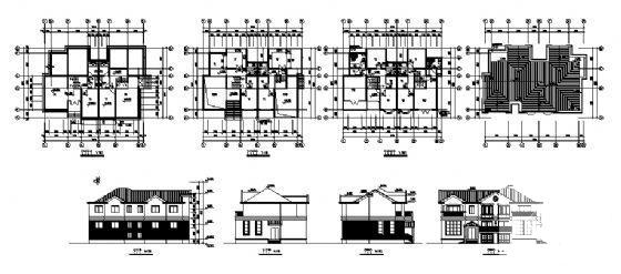 昆山银泰花园双联别墅建筑CAD图纸 - 4