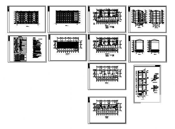 花园小区6层住宅楼建筑方案设计CAD图纸 - 1