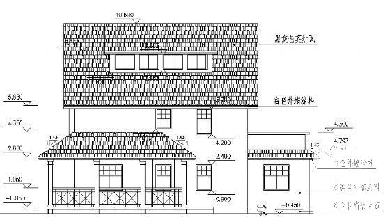 东方花园B型别墅建筑CAD施工图纸 - 1