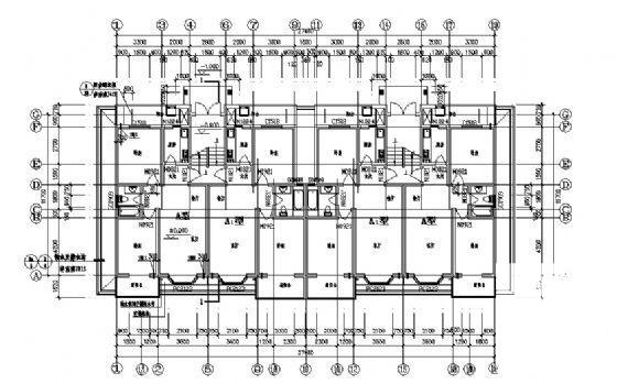 6层住宅楼建筑CAD施工方案图纸 - 1