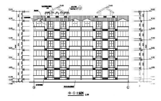 6层住宅楼建筑CAD施工方案图纸 - 2