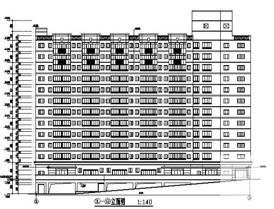 12层学生宿舍楼建筑CAD图纸 - 3