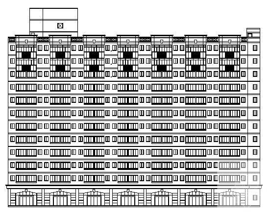 12层学生宿舍楼建筑CAD图纸 - 4