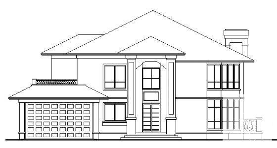 O型别墅建筑施工CAD图纸（砌体结构） - 2