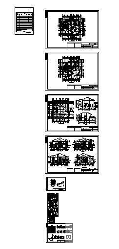 O型别墅建筑施工CAD图纸（砌体结构） - 3