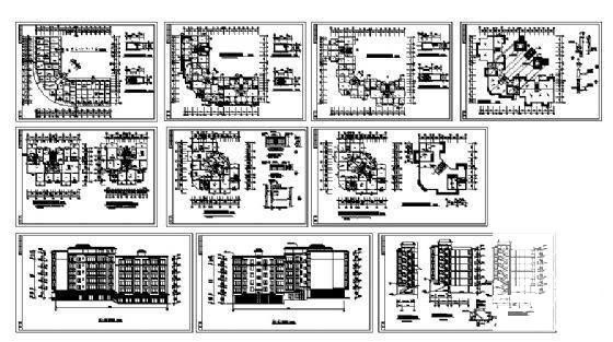 6层商住楼建筑方案设计CAD图纸 - 1