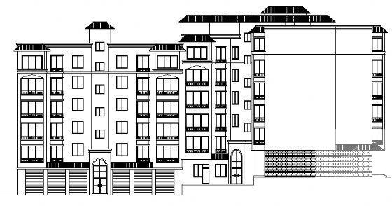 6层商住楼建筑方案设计CAD图纸 - 3