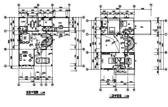 3层小户型别墅建筑CAD图纸 - 1