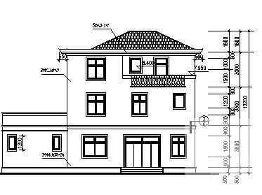 3层小户型别墅建筑CAD图纸 - 2