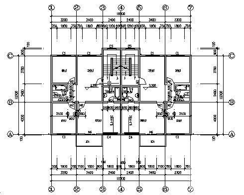 4层联排别墅建筑CAD施工图纸 - 2