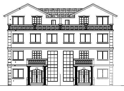 4层联排别墅建筑CAD施工图纸 - 4