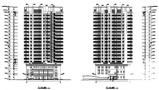 框剪结构18层商住楼建筑方案设计CAD图纸 - 1
