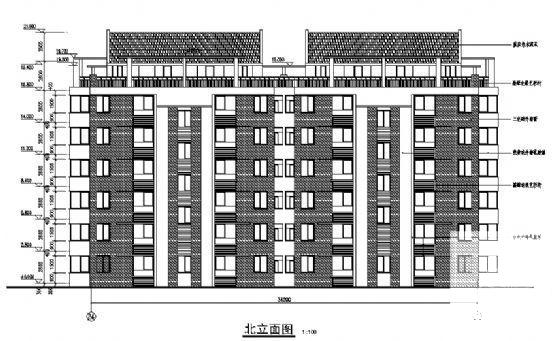 永丰花园住宅楼39栋7层建筑施工CAD图纸（框剪结构） - 2