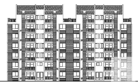 永丰花园住宅楼39栋7层建筑施工CAD图纸（框剪结构） - 3